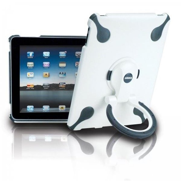 Aidata Corp Co Ltd Aidata USA ISP002WG Spin Stand / Multi-Function iPad Stand - White/Gray ISP002WG
